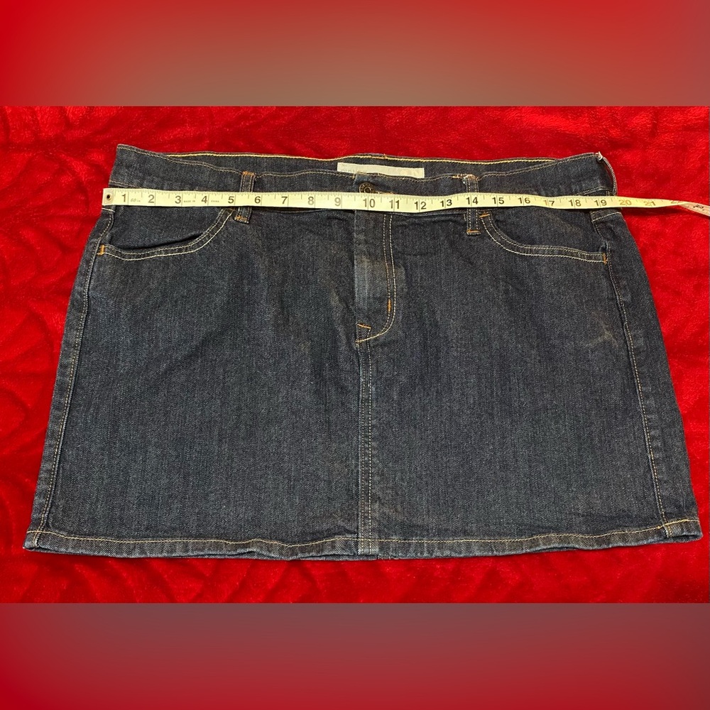 CLOSET CLEAR OUT SZ 16 Jean Skirt SIZING N PICS Slimming Flattering Cute PERFECT - Picture 8 of 9